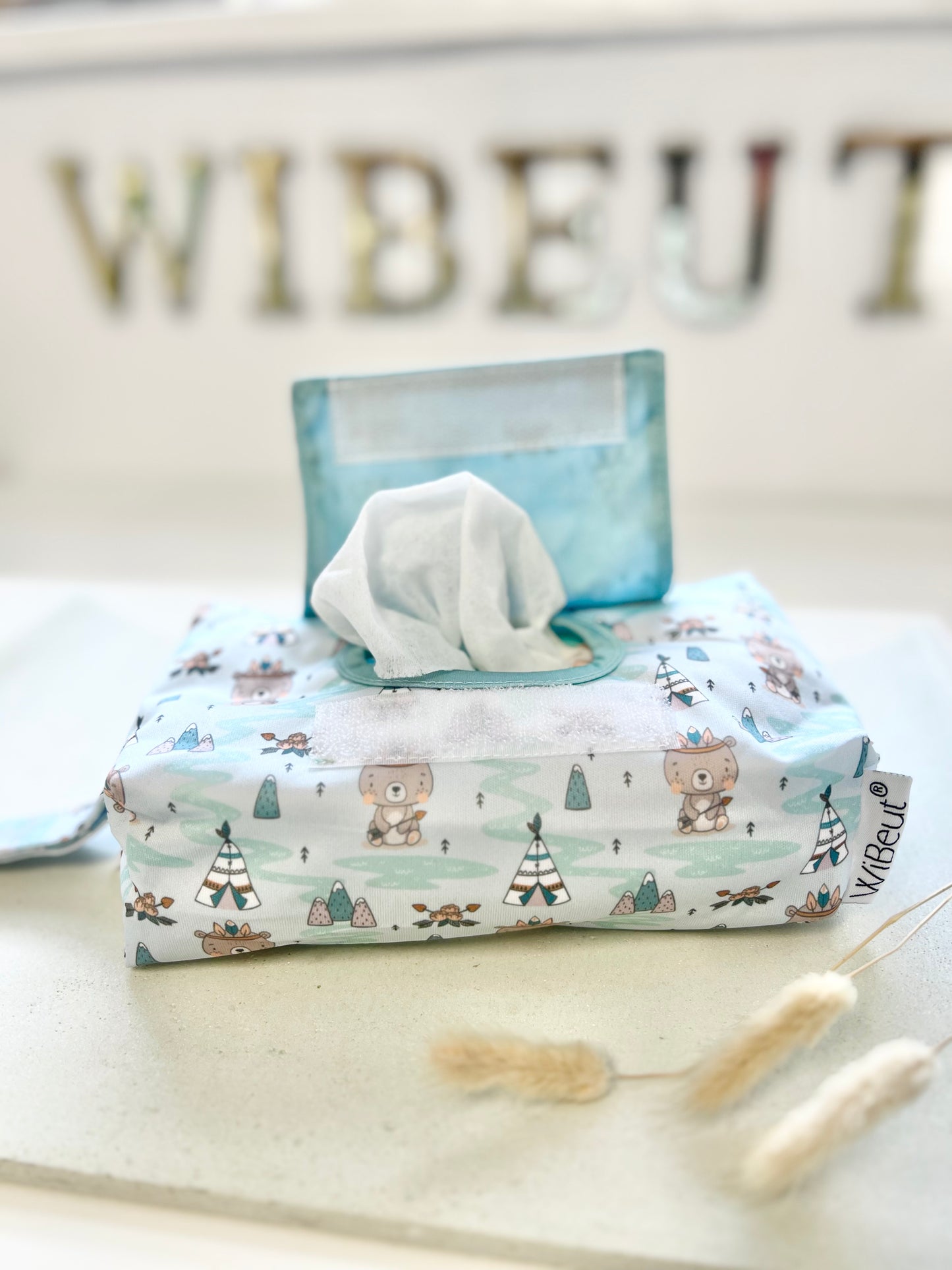 WiBeut® Premium Boho Bär Helltürkis