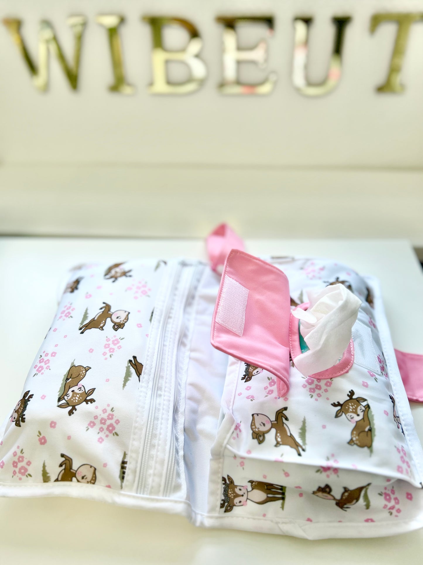 WiBeut® Wickeltasche Reh Rosa