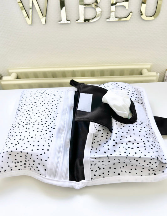 WiBeut® Wickeltasche Dots Schwarz-Weiß