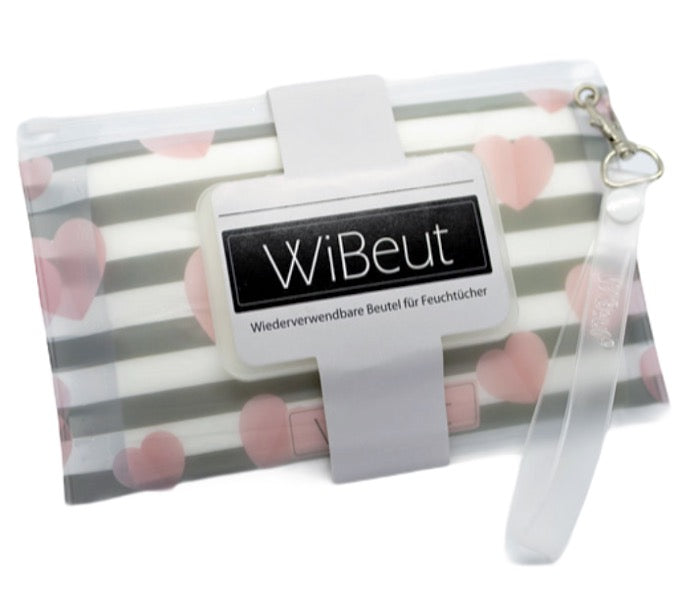 WiBeut ® Sweet Herz für 30 Feuchtücher